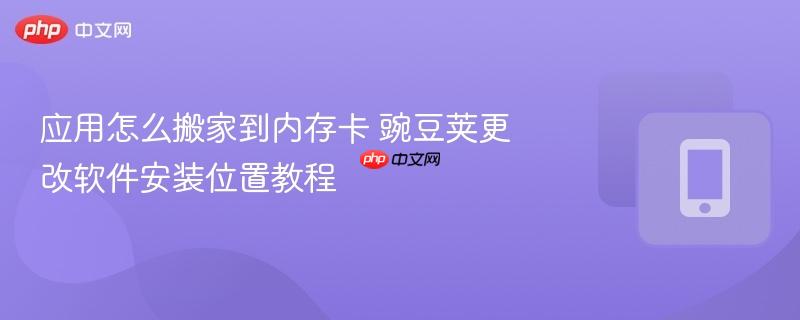 应用怎么搬家到内存卡 豌豆荚更改软件安装位置教程