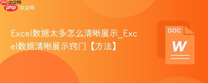 Excel数据太多怎么清晰展示_Excel数据清晰展示窍门【方法】  第1张