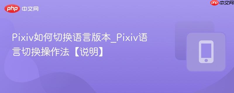 Pixiv如何切换语言版本_Pixiv语言切换操作法【说明】  第1张