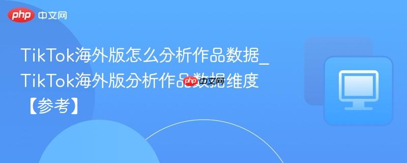 TikTok海外版怎么分析作品数据_TikTok海外版分析作品数据维度【参考】  第1张