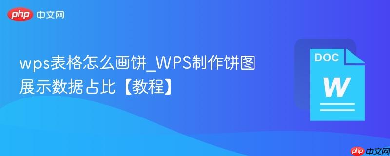 wps表格怎么画饼_WPS制作饼图展示数据占比【教程】  第1张