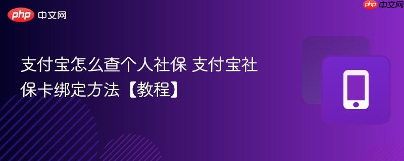 支付宝怎么查个人社保 支付宝社保卡绑定方法【教程】  第1张