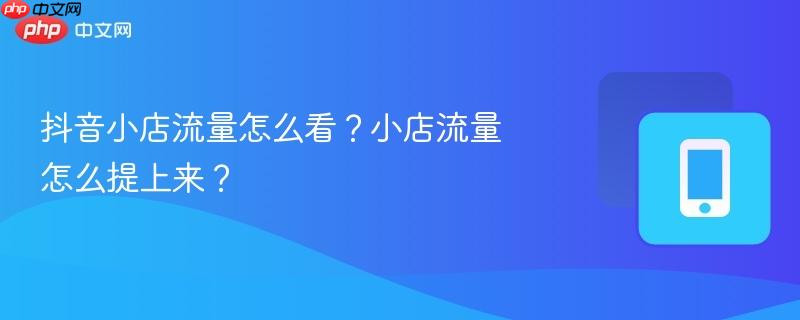 抖音小店流量怎么看？小店流量怎么提上来？  第1张