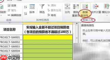 EXCEL限制输入超预算金额  第3张