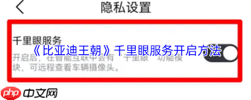 比亚迪王朝app千里眼功能如何开启  第1张