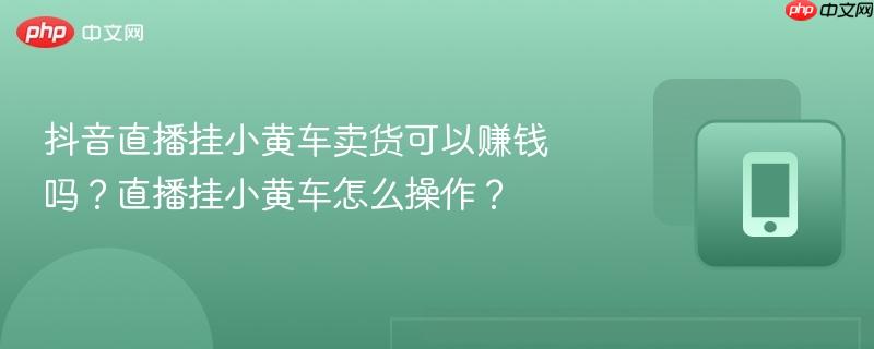 抖音直播挂小黄车卖货可以赚钱吗？直播挂小黄车怎么操作？  第1张