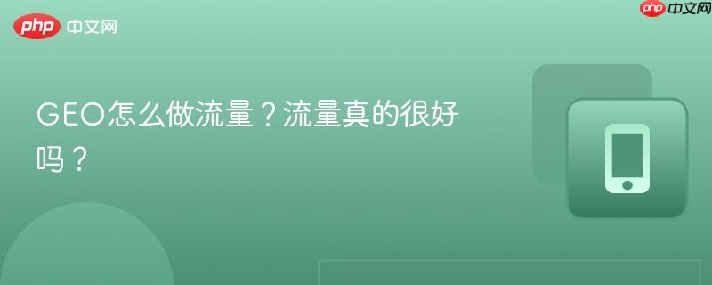 GEO怎么做流量？流量真的很好吗？  第1张