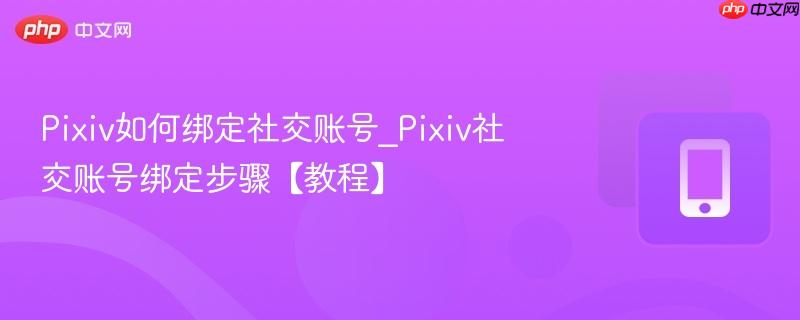 Pixiv如何绑定社交账号_Pixiv社交账号绑定步骤【教程】  第1张