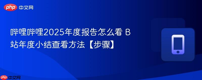 哔哩哔哩2025年度报告怎么看 B站年度小结查看方法【步骤】