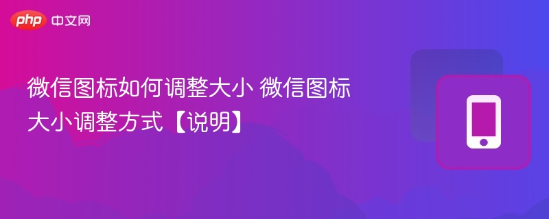 微信图标如何调整大小 微信图标大小调整方式【说明】  第1张