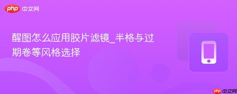 醒图怎么应用胶片滤镜_半格与过期卷等风格选择
