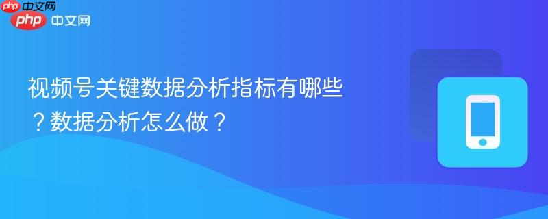 视频号关键数据分析指标有哪些？数据分析怎么做？