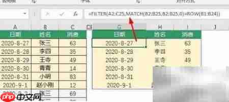 Excel Filter函数使用技巧  第6张
