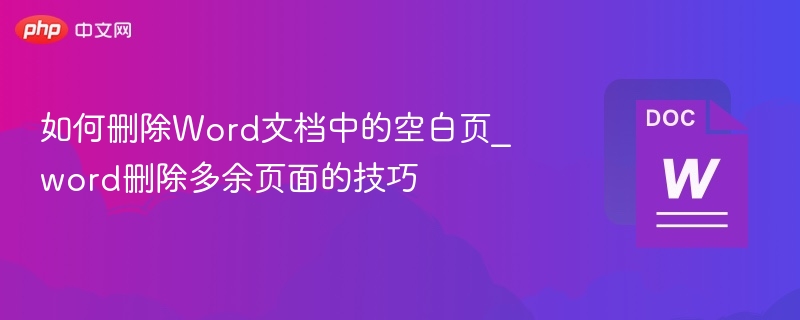 如何删除Word文档中的空白页_word删除多余页面的技巧  第1张