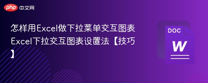 怎样用Excel做下拉菜单交互图表 Excel下拉交互图表设置法【技巧】