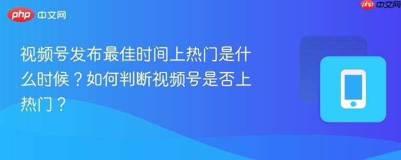 视频号发布最佳时间上热门是什么时候？如何判断视频号是否上热门？  第1张