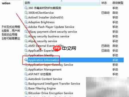 Application Information服务启动方法  第6张