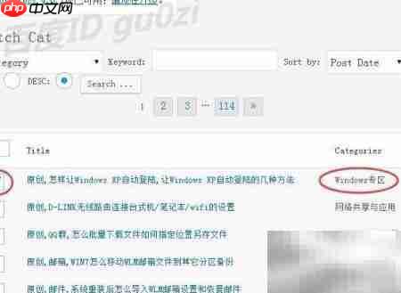 WordPress批量修改文章分类  第9张