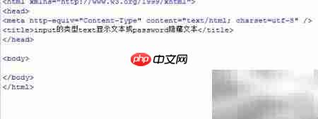 text与password输入类型区别