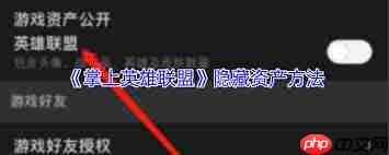 掌上英雄联盟如何隐藏资产  第1张