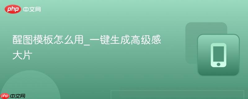 醒图模板怎么用_一键生成高级感大片  第1张