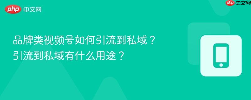 品牌类视频号如何引流到私域?引流到私域有什么用途? 第1张 品牌类视频号如何引流到私域?引流到私域有什么用途? 第1张