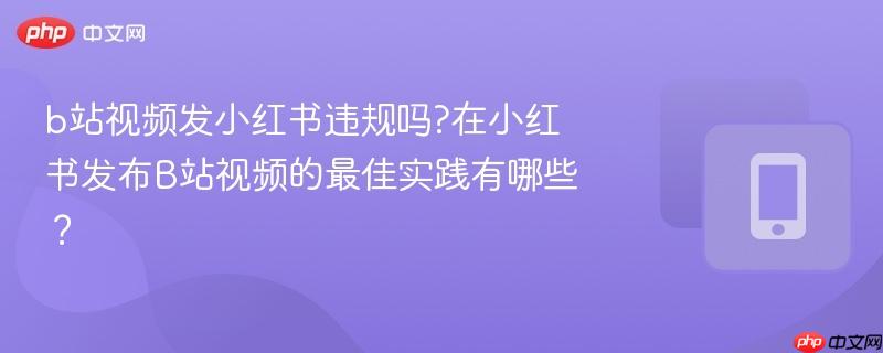 b站视频发小红书违规吗?在小红书发布B站视频的最佳实践有哪些？  第1张