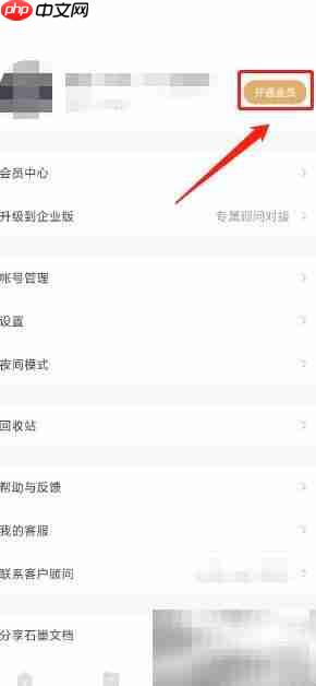 石墨文档会员开通指南  第2张