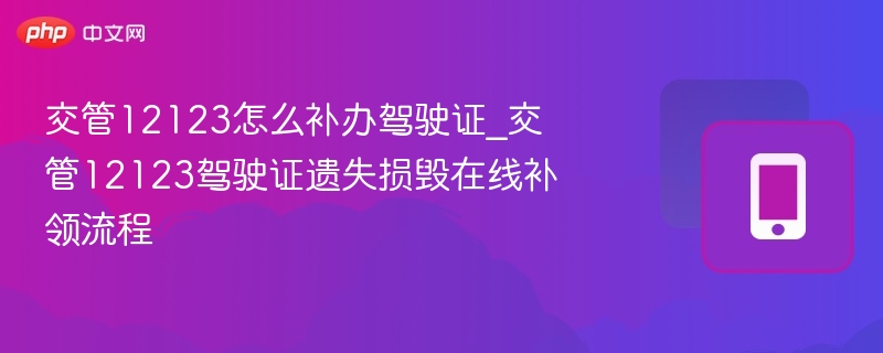 交管12123怎么补办驾驶证_交管12123驾驶证遗失损毁在线补领流程