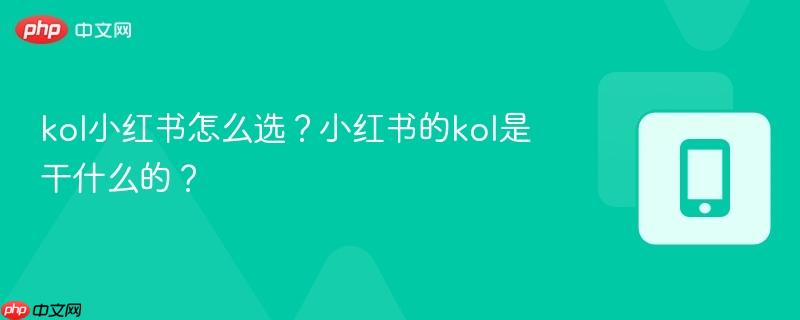 kol小红书怎么选？小红书的kol是干什么的？