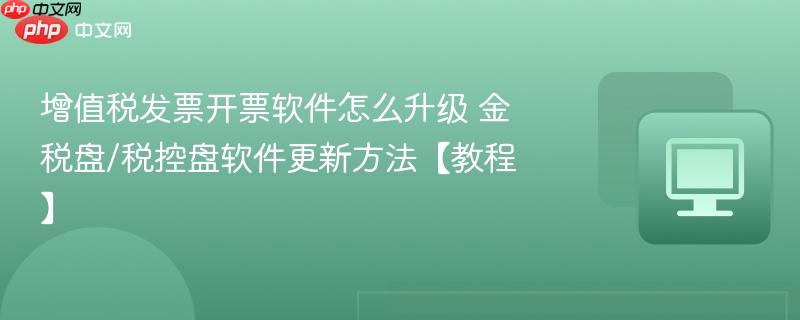 增值税发票开票软件怎么升级 金税盘/税控盘软件更新方法【教程】
