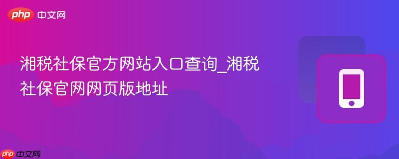 湘税社保官方网站入口查询_湘税社保官网网页版地址