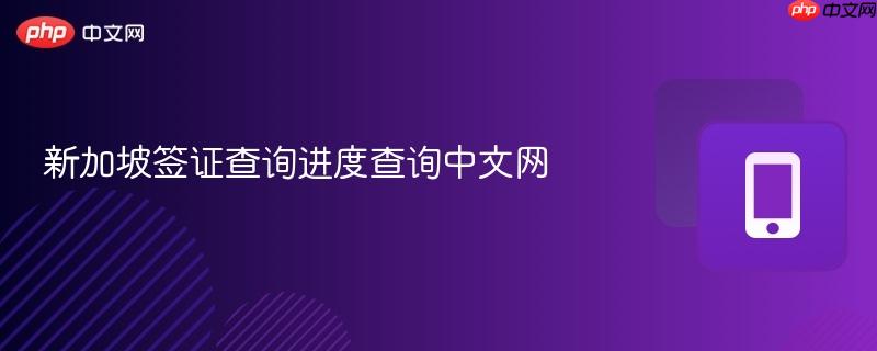 新加坡签证查询进度查询中文网