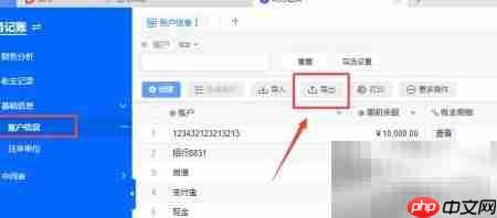 WPS财务记账账户导出方法  第2张