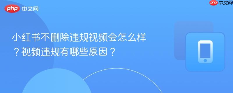 小红书不删除违规视频会怎么样？视频违规有哪些原因？