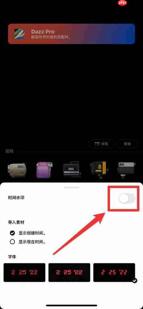 《dazz相机》去掉日期方法  第4张
