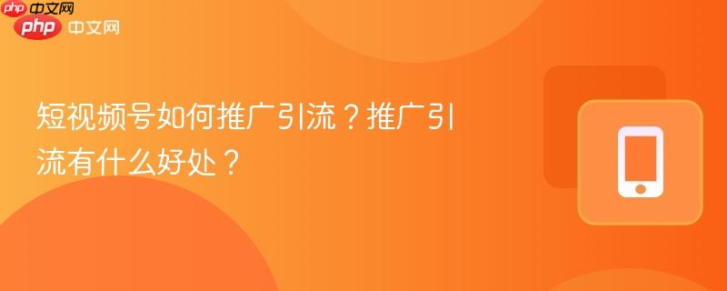 短视频号如何推广引流？推广引流有什么好处？