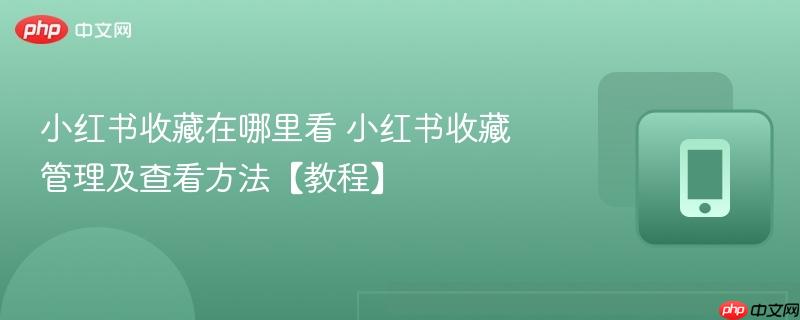 小红书收藏在哪里看 小红书收藏管理及查看方法【教程】