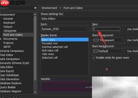 dbForge MySQL字体大小设置  第5张