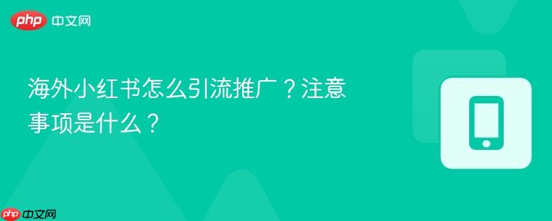 海外小红书怎么引流推广？注意事项是什么？