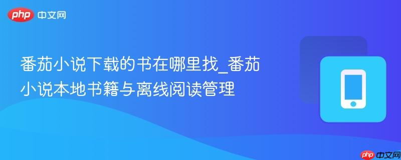 番茄小说下载的书在哪里找_番茄小说本地书籍与离线阅读管理