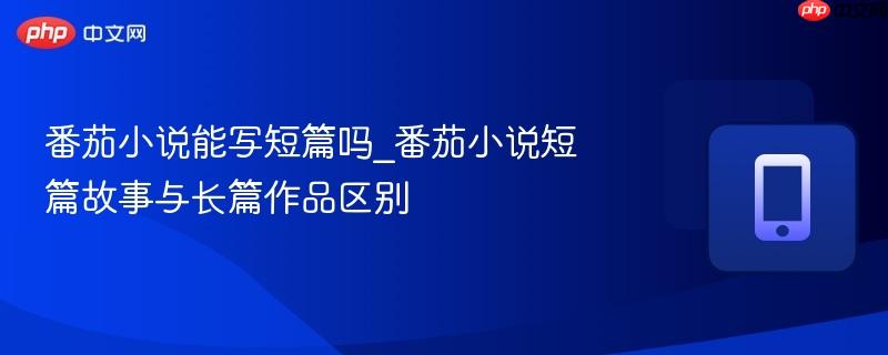 番茄小说能写短篇吗_番茄小说短篇故事与长篇作品区别