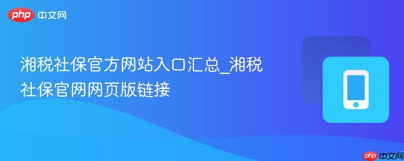 湘税社保官方网站入口汇总_湘税社保官网网页版链接  第1张