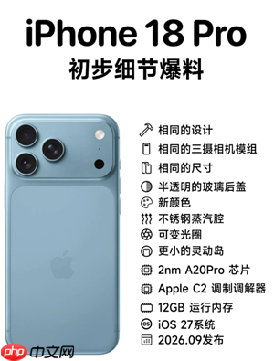 iPhone18Pro上市时间 iPhone18Pro还是铝合金吗  第3张