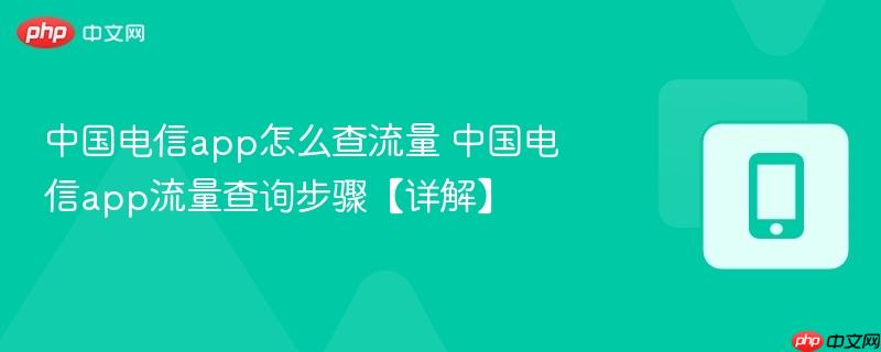 中国电信app怎么查流量 中国电信app流量查询步骤【详解】  第1张