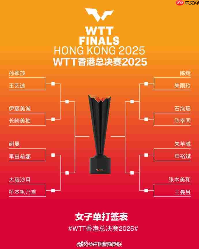 2025乒乓球WTT香港总决赛直播在哪看?直播平台+完整赛程表+签表一览  第4张
