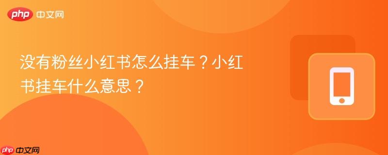 没有粉丝小红书怎么挂车？小红书挂车什么意思？  第1张