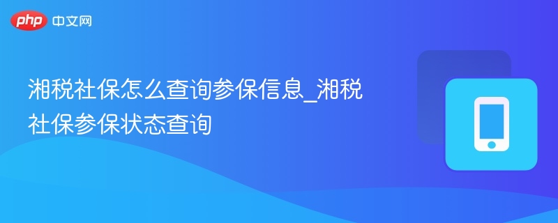 湘税社保怎么查询参保信息_湘税社保参保状态查询