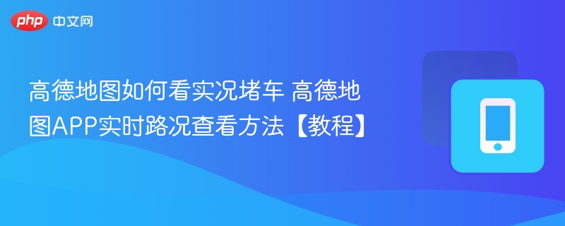 高德地图如何看实况堵车 高德地图APP实时路况查看方法【教程】