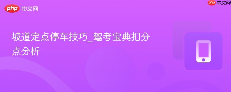 坡道定点停车技巧_驾考宝典扣分点分析